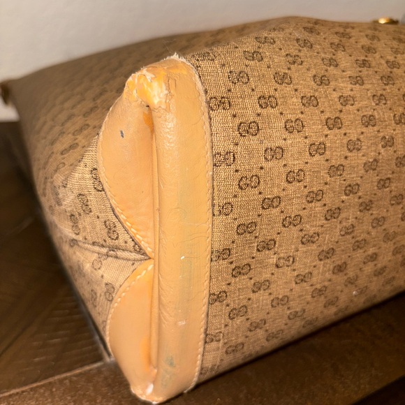 Gucci Brown Monogram Tote Bag Vintage - Picture 5 of 8